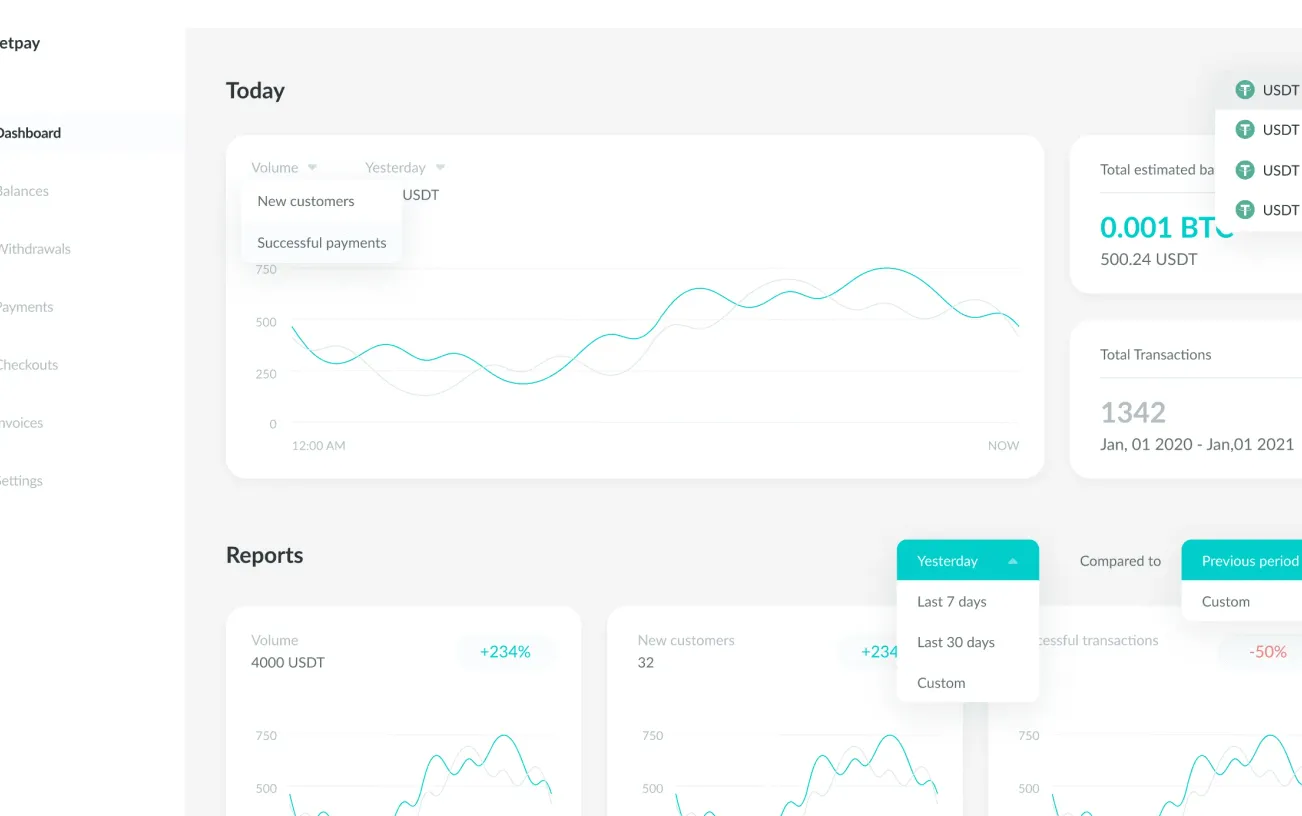 CryptoPay admin panel image 1