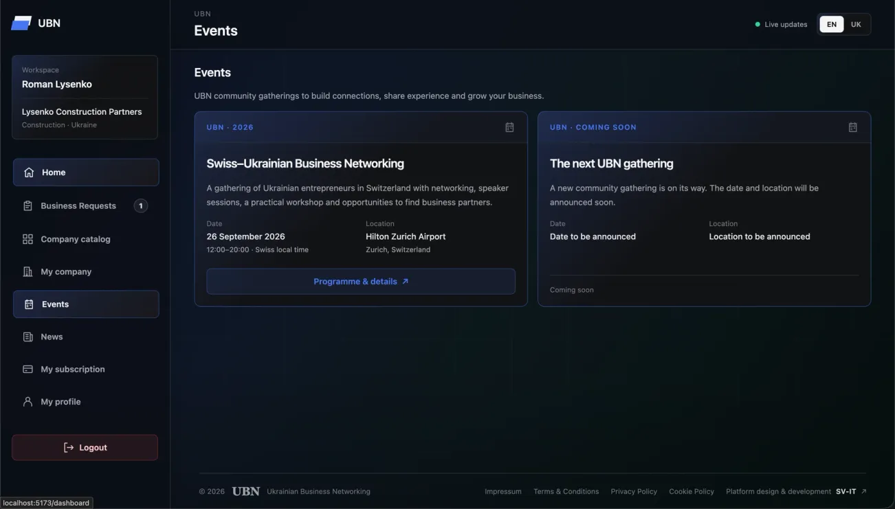 UBN — Community events